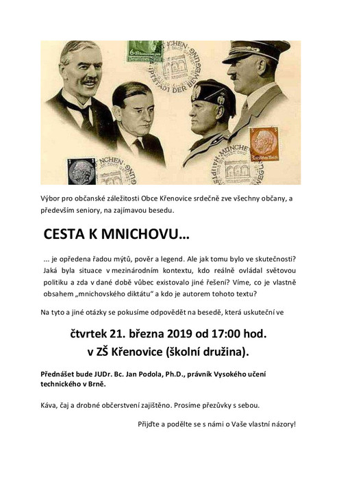 Beseda Cesta k Mnichovu...
