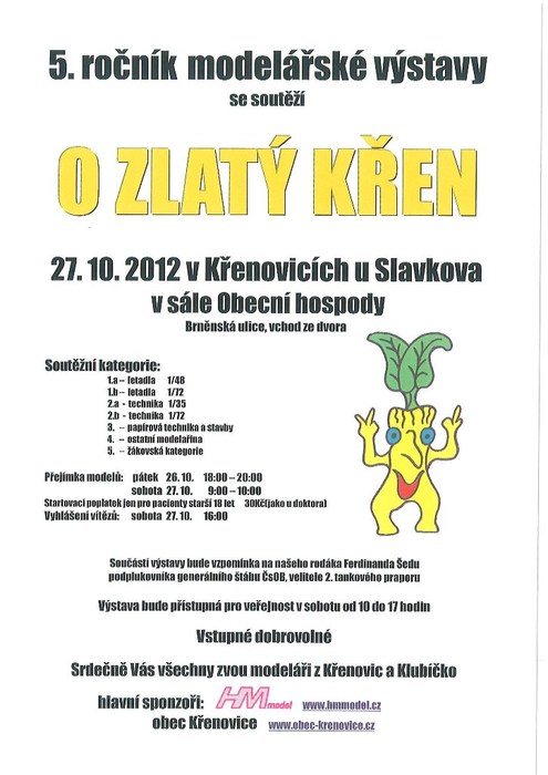 5. ročník modelářské výstavy O zlatý křen